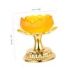 HOLIDYOYO Lotus Style Butter Lamp Holder Decorative Candle Base for Home Temple Meticulously Crafted Ghee Lamp Stand for Centerpieces and Design view 4