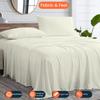 500 Thread Count Comfortable Dream-Zone Pima Cotton Royal Looking Solid Style Sheet Set (4-Pieces) Fits Pockets Up to 14 to 16" Inches Depth (OLY Queen, Ivory) view 2