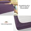 500 Thread Count Comfortable Dream-Zone Pima Cotton Royal Looking Solid Style Sheet Set (4-Pieces) Fits Pockets Up to 14 to 16" Inches Depth (Queen XL, Plum) view 4