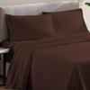 500 Thread Count Comfortable Dream-Zone Pima Cotton Royal Looking Solid Style Sheet Set (4-Pieces) Fits Pockets Up to 14 to 16" Inches Depth (Twin, Chocolate) view 1