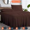 500 Thread Count Comfortable Dream-Zone Pima Cotton Royal Looking Solid Style Sheet Set (4-Pieces) Fits Pockets Up to 14 to 16" Inches Depth (Twin, Chocolate) view 2