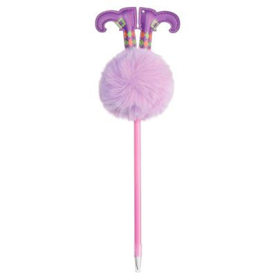 Amscan Spooktacular Halloween Puffy Topped Pens (1 Pc.) - Unique Seasonal Stationery - Perfect for Party Favors and Festive Writing, Purple Witch Legs, 10.25" x 3.5"