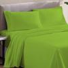 500 Thread Count Comfortable Dream-Zone Pima Cotton Royal Looking Solid Style Sheet Set (4-Pieces) Fits Pockets Up to 14 to 16" Inches Depth (Twin, Parrot Green) view 1