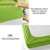 500 Thread Count Comfortable Dream-Zone Pima Cotton Royal Looking Solid Style Sheet Set (4-Pieces) Fits Pockets Up to 14 to 16" Inches Depth (Twin, Parrot Green) view 3