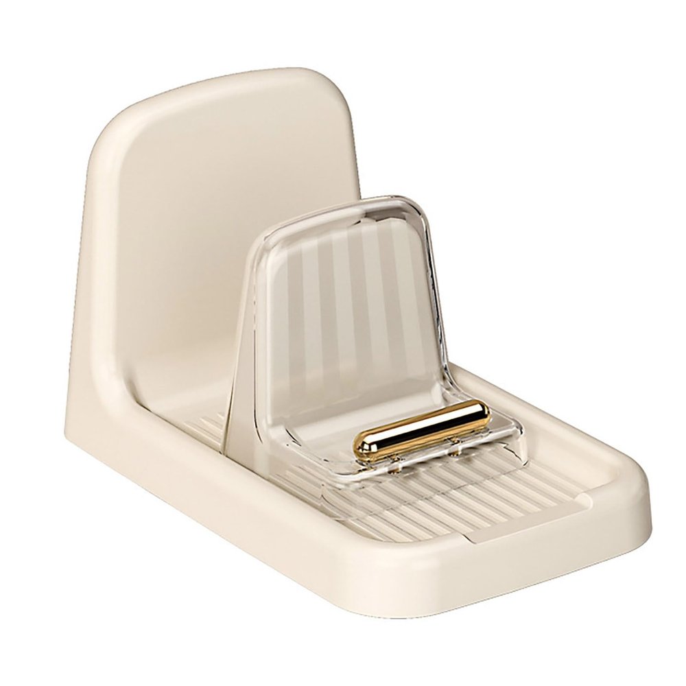 ulafbwur Countertop Pot Lid Holder Heavy-duty Organizer Rack Plastic Spoon Stand Kitchen Fork Spatula Pan Cover Shelf White