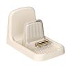 ulafbwur Countertop Pot Lid Holder Heavy-duty Organizer Rack Plastic Spoon Stand Kitchen Fork Spatula Pan Cover Shelf White view 1