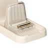 ulafbwur Countertop Pot Lid Holder Heavy-duty Organizer Rack Plastic Spoon Stand Kitchen Fork Spatula Pan Cover Shelf White view 2