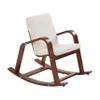 ECR4Kids Bentwood Rocking Chair with Armrests and Cushion, Dark Walnut view 1