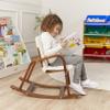 ECR4Kids Bentwood Rocking Chair with Armrests and Cushion, Dark Walnut view 2