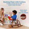 ECR4Kids Bentwood Rocking Chair with Armrests and Cushion, Dark Walnut view 4