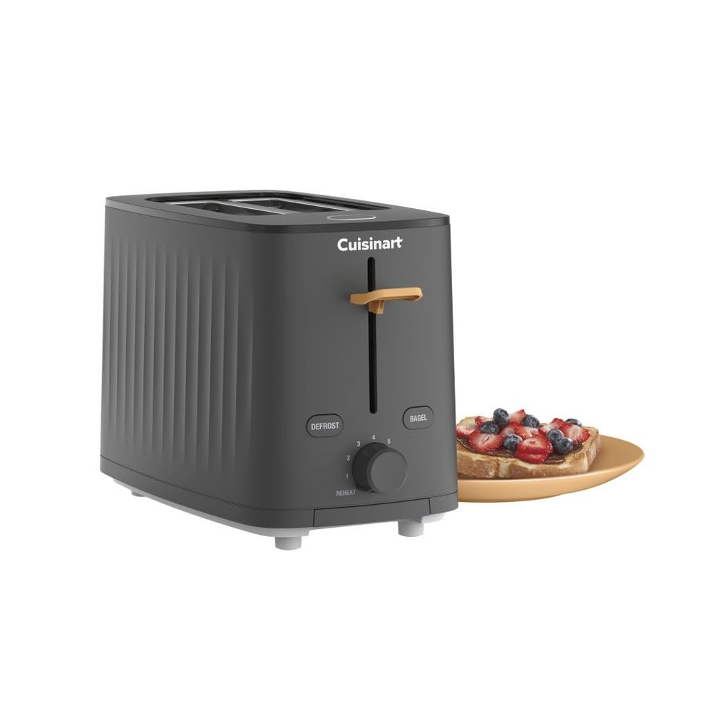 Cuisinart Soho Collection 2-Slice Toaster, 7 Toaster Setting, Defrost, Reheat, and Bagel Setting, Convenient Rear Cord Storage, Black, CPT-7BK