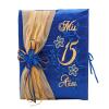Lassos Boutique 5 Piece Quinceanera Set Mis Quince Set with Kneeling Pillow, Tiara Pillow, Guestbook, Photo Album, Spanish Bible, My Sweet 15 Decorations (Royal Blue/Gold with Spanish Bible) view 2