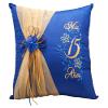 Lassos Boutique 5 Piece Quinceanera Set Mis Quince Set with Kneeling Pillow, Tiara Pillow, Guestbook, Photo Album, Spanish Bible, My Sweet 15 Decorations (Royal Blue/Gold with Spanish Bible) view 3