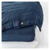Bed, 3PCS 100% Pure Linen Solid Color Bedding Set, Linen Duvet Cover and Pillow, Quilt Cover view 2