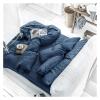 Bed, 3PCS 100% Pure Linen Solid Color Bedding Set, Linen Duvet Cover and Pillow, Quilt Cover view 4