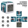 Rooster Alarm Clocks Color Changing LED Clock Digital Alarm with Time Date Temperature view 3