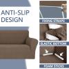 JIVINER Stretch Armchair Slipcovers, 1 Piece Chair Sofa Covers 1 Seater Couch Covers with Elastic Bottom for Kids, Pets (Brown, Chair) view 3