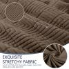 JIVINER Stretch Armchair Slipcovers, 1 Piece Chair Sofa Covers 1 Seater Couch Covers with Elastic Bottom for Kids, Pets (Brown, Chair) view 4