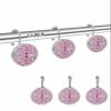 Abstract Shower Curtain Hooks, Vintage Flowers Ethnic Style Pink 12PCS Shower Curtain Hooks Rings for Bathroom Stainless Steel Rust Resistant Shower Curtain Hangers view 2