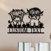 Custom Cute Highland Cow Metal Sign Cow Wall Decor Personalized Highland Cow Farm Ranch Sign Cow Barn Farmhouse Kitchen Room Decor Sign Highland Cow Wall Art Farmer Gift view 4