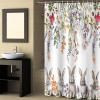 Futuregrace Shower Curtain, Easter Cartoon Gray Rabbit with Floral Shower Curtains for Bathroom Shower Stalls and Bathtubs Decor,Washable Bath Curtain Fabric Shower Curtain Set with Hook 36x78 inch view 2