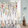 Futuregrace Shower Curtain, Easter Cartoon Gray Rabbit with Floral Shower Curtains for Bathroom Shower Stalls and Bathtubs Decor,Washable Bath Curtain Fabric Shower Curtain Set with Hook 36x78 inch view 3