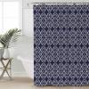 Shower Curtain, Navy Blue Retro Abstract Art Modern Geometric Shower Curtains for Bathroom Shower Stalls and Bathtubs Decor,Washable Bath Curtain Fabric Shower Curtain Set with Hook 72x84 inch view 1