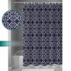 Shower Curtain, Navy Blue Retro Abstract Art Modern Geometric Shower Curtains for Bathroom Shower Stalls and Bathtubs Decor,Washable Bath Curtain Fabric Shower Curtain Set with Hook 72x84 inch view 3