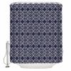 Shower Curtain, Navy Blue Retro Abstract Art Modern Geometric Shower Curtains for Bathroom Shower Stalls and Bathtubs Decor,Washable Bath Curtain Fabric Shower Curtain Set with Hook 72x84 inch view 4