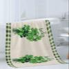 Bath Towel Sets,St. Patrick's Day Leaves Green Lucky Clover Bathroom Towels Soft Hand Towel Washcloth Cotton Towel Set,Absorbent Soft Bath Set for Hotel Beach Pool Retro Linen Buffalo Plaid Towels view 3