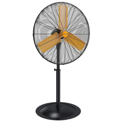 AIRWIZARD 30 inch Oscillating Industrial Pedestal Fan, 8550 CFM High Velocity Metal Commercial Standing Fan, 3 Speeds, Adjustable Height and Tilt, for Warehouse, Garage, Shop