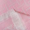 XHDZSW Rectangle Tablecloth, Washable Cotton Linen Table Cloth Wrinkle Free Tassel Decoration for Outdoor Coffee Table, Kitchen, Dining, Tabletop Decoration (Pink,90x90cm) view 4