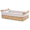 ulafbwur Woven Storage Basket, Vine Braided Desktop Storage Basket, Storage Organizer Basket, Wicker Basket with Handles, Large Capacity Organizer for Cosmetics, Home Office Storage Solution Beige La view 1