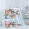 Bath Towel Sets,Easter Bunny Egg Floral Blue White Buffalo Plaid Bathroom Towels Soft Hand Towel Washcloth Cotton Towel Set,Absorbent Soft Bath Set for Hotel Beach Pool Rabbit Flower Towels view 3