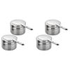 PAREKS 4pcs Stainless Steel Fuel Holder with Cover Small Chafing Fuel Holders Round Fuel Box for Buffets BBQ Party/534 view 1
