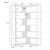 AIYIBETY Bookshelf Organizer,7-Tier Bookcase Home Office Bookshelf, L-Shaped Corner Bookcase with Metal Frame, Industrial Style Shelf with Open Storage, MDF Board view 2