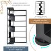 AIYIBETY Bookshelf Organizer,7-Tier Bookcase Home Office Bookshelf, L-Shaped Corner Bookcase with Metal Frame, Industrial Style Shelf with Open Storage, MDF Board view 4