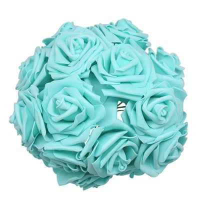 Hcclijo 24Pcs 7Cm Rose Artificial Rose Flowers Wedding Decoration Bridal Bouquet Craft Artificial Flowers DIY Supplies
