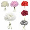 Hcclijo 24Pcs 7Cm Rose Artificial Rose Flowers Wedding Decoration Bridal Bouquet Craft Artificial Flowers DIY Supplies view 2