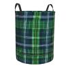 Blue Scottish Tartan Circular Hamper  Tall Printed Round Laundry Basket  Perfect for Laundry, Storage, and Organizing view 2