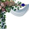 MDS Pack of 1 Wedding Arch Drape Panel (30" Width x 100ft Long) Sheer Chiffon Arbor Canopy Drapery Fabric for Wedding Ceremony Reception Decoration Party Ceiling Backdrop Curtain Swag - Baby Blue view 3