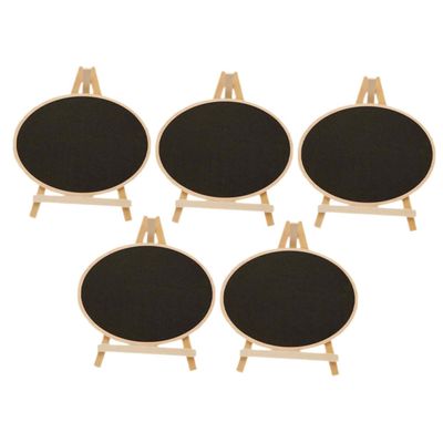 BIUDECO 5pcs Rustic Chalkboard Standing Sign Vertical Memo Board for Kitchen Bar Table Decor