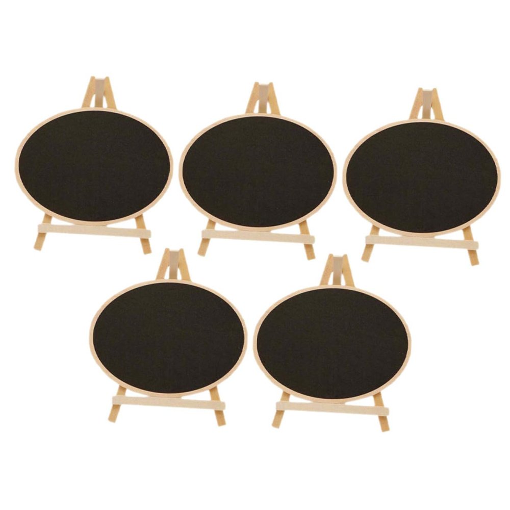 BIUDECO 5pcs Rustic Chalkboard Standing Sign Vertical Memo Board for Kitchen Bar Table Decor