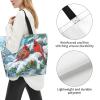 GTEVUTS Christmas Cardinal Birds Tote Bag Large with Handles -Reusable Grocery Bag Funny Cute Shopping Bag for Women Men Beach Travel Gym (with Coin Purse) view 3