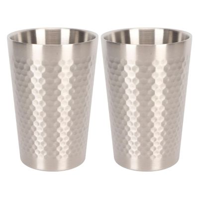 2pcs 304 Stainless Steel Pint Cup, Stainless Steel Water Beer Cup, Hot Cold Drinking Cups for Home, Outdoor Travel, Outdoor, Camping
