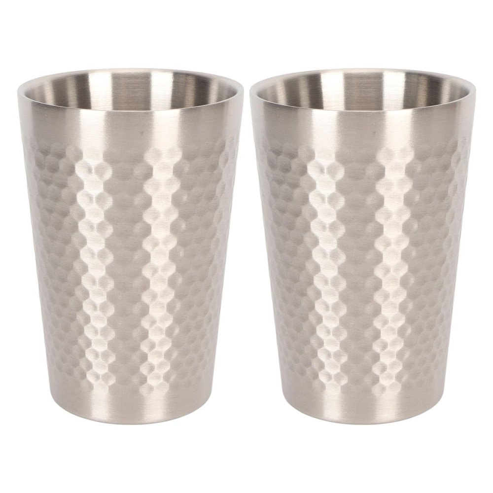 2pcs 304 Stainless Steel Pint Cup, Stainless Steel Water Beer Cup, Hot Cold Drinking Cups for Home, Outdoor Travel, Outdoor, Camping