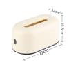 Tissue Box Holder, Simple Cream Yellow Napkin Box Cover, Wide Opening Plastic Facial Tissue Dispenser, Waterproof Paper Box Case, Tissue Container for Office Bedroom Living Room view 2