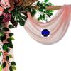 MDS Pack of 1 Wedding Arch Drape Panel (30" Width x 100ft Long) Sheer Chiffon Arbor Canopy Drapery Fabric for Wedding Ceremony Reception Decoration Party Ceiling Backdrop Curtain Swag - Dusty Rose view 3