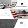 Bath Mat Absorbent Bathroom Rug,American Flag Stars July 4th Non Slip Bath Rugs Diatomite Stone Shower Mat,Eucalyptus Leaves Blue Plaid Edge on Vintage Linen Washable Doormat Kitchen Mats 16x24in view 2