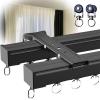 Curtain Rail 1-6 Meter, Aluminium Curtain Rail Ceiling Track, Heavy Duty Double Conjoined Curtain Track Set, Ceiling Or Wall Mount, Double Curtain Track for Office Home Hospital, Curtain Track System view 1